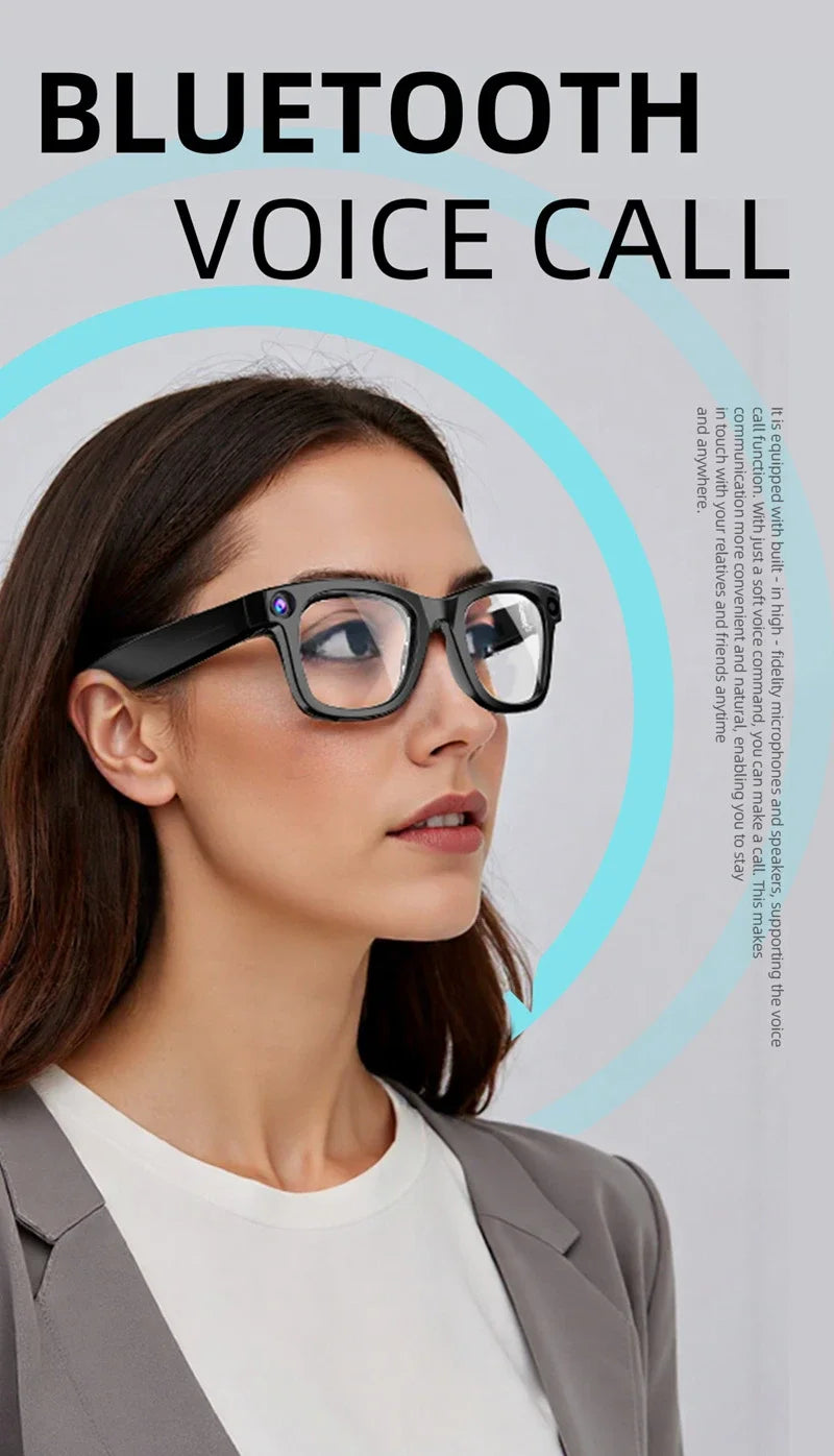AI Smart Camera Glasses 6K HD 800W pixel Shooting Camera Photo Video Voice Call Translation Waterproof Bluetooth AI Glasses