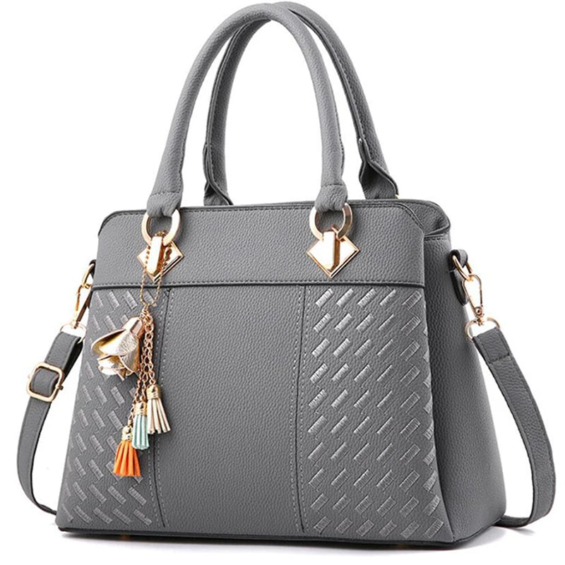 Gusure Luxury Handbag Women Crossbody Bag with Tassel hanging Large Capacity Female Shoulder Bags Embroidery Tote bag