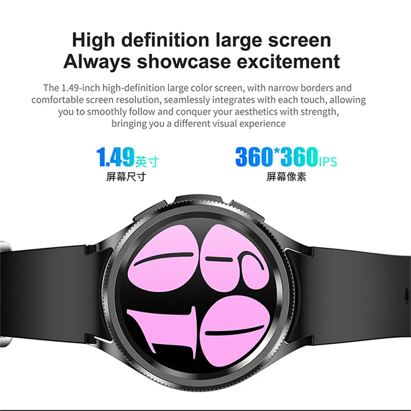 2025 New Watch 6 Classic Smartwatch Men GPS Sports Amoled Screen Heart Rate Waterproof Bluetooth Call Music Smart Watch Women
