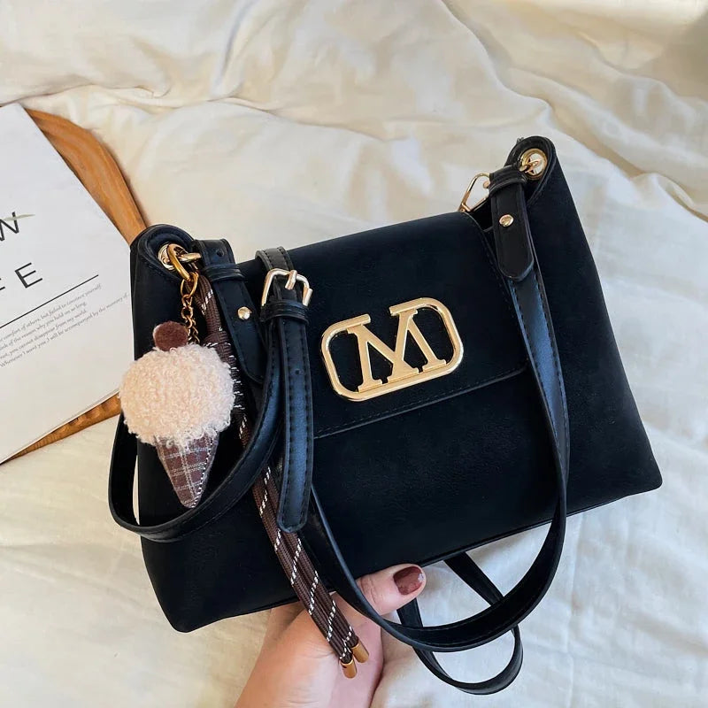 High-Quality Leather Shoulder Bag for Ladies, Women's Handbag by Famous Designer, Popular Classic Tote Elegant Style