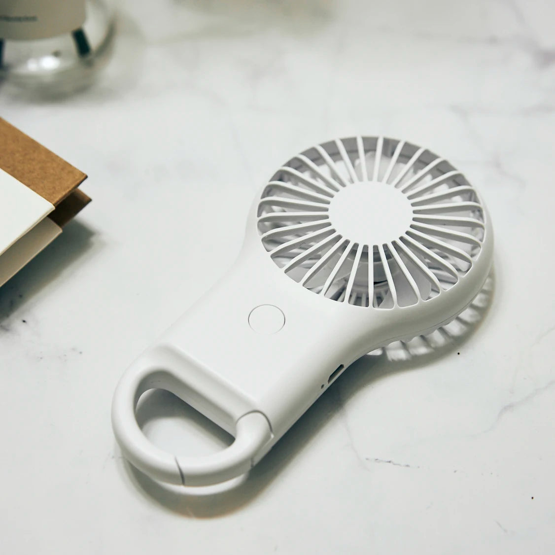 New handheld mini fan, silent high wind USB charging, outdoor hiking, creative gift for graduation season