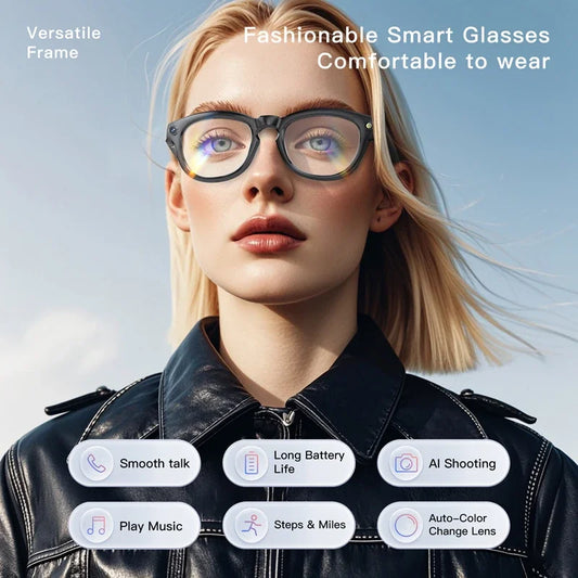 Xiaomi GS380 Smart Glasses With Camera 200W Pixels Auto Colour Change Lens Bluetooth Glasses Listen to music Shooting Sunglasses