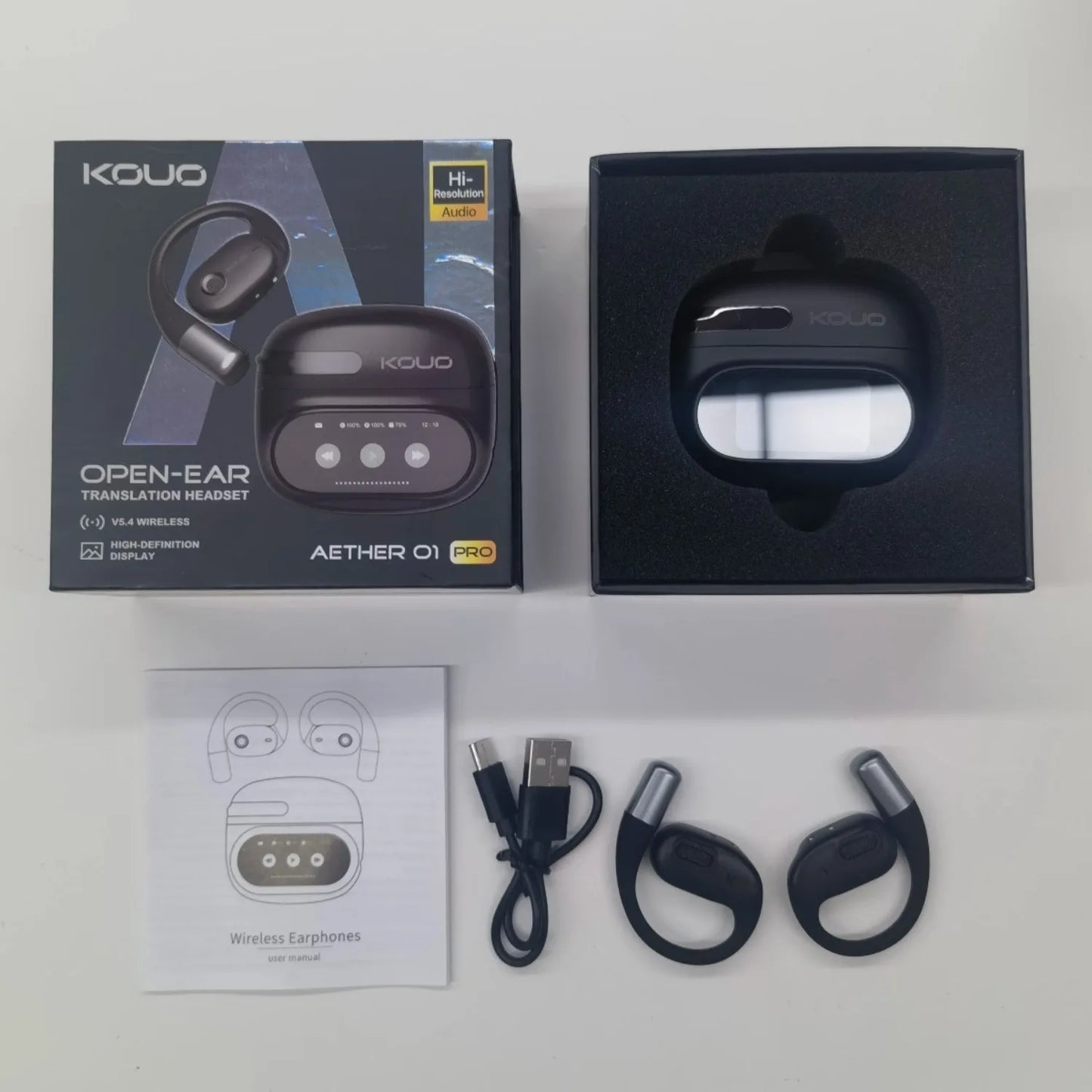 Translation Earphones 164 Languages Instant Voice Real Time Translators Wireless Bluetooth Headphones HiFi Earbuds