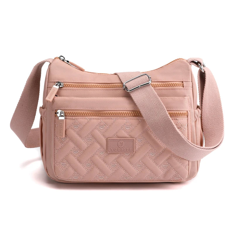 Ladies' Shoulder Bag - Adjustable Shoulder Strap, Zipper Closure
