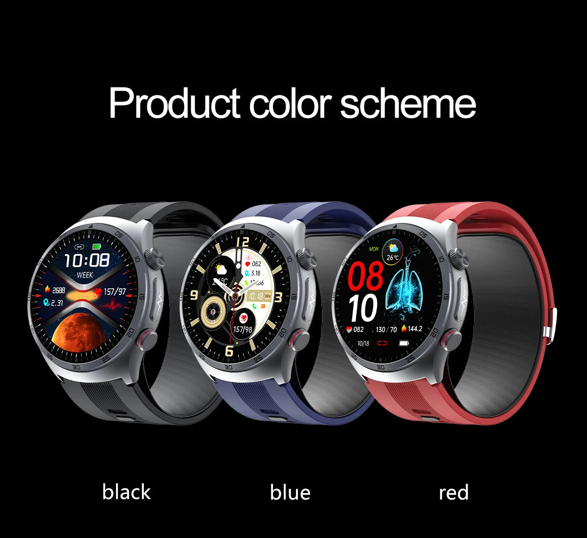 Airbag Smart Watch 2025 New Health watch men Air pump True Accurately Blood Pressure watches Uric Acid Blood Lipids