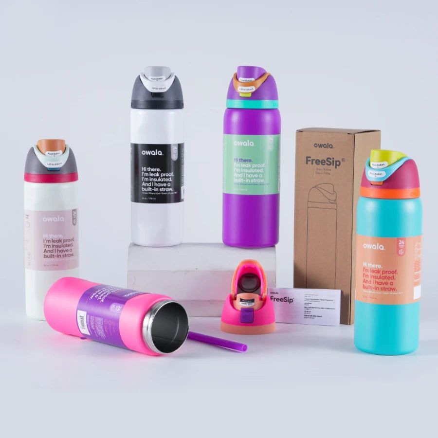 NEW Original Owala Insulated Stainless Steel Water Bottle with Straw, BPA-Free Sports Water Bottle