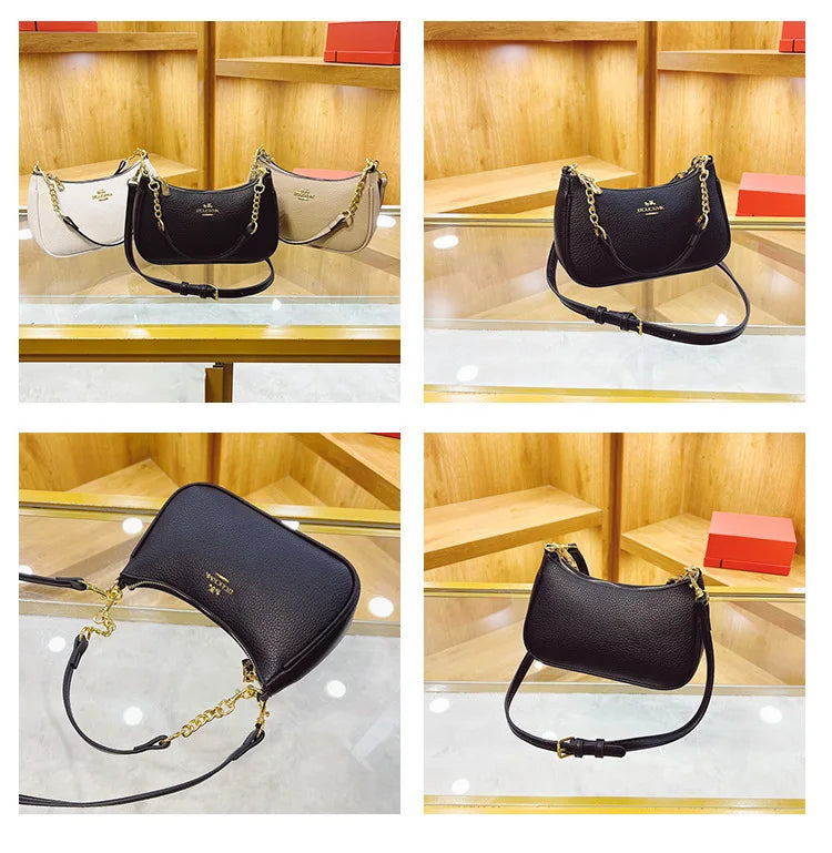 Ladies Classic Geometry Pattern Multifunctional Crossbody Bag 2025 Women's Handbag Fashionable Printed Shoulder Bag PU Leather
