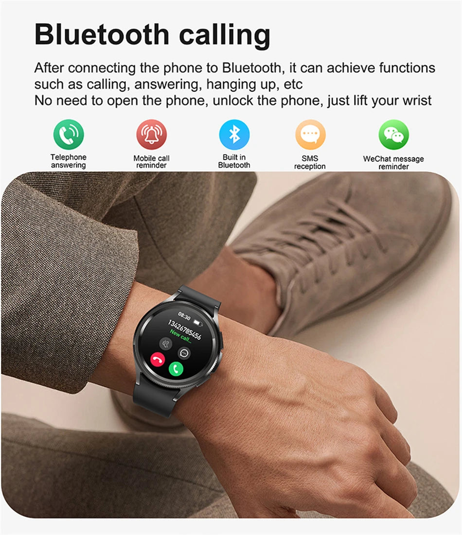 2025 New Watch 6 Classic Smartwatch Men GPS Sports Amoled Screen Heart Rate Waterproof Bluetooth Call Music Smart Watch Women