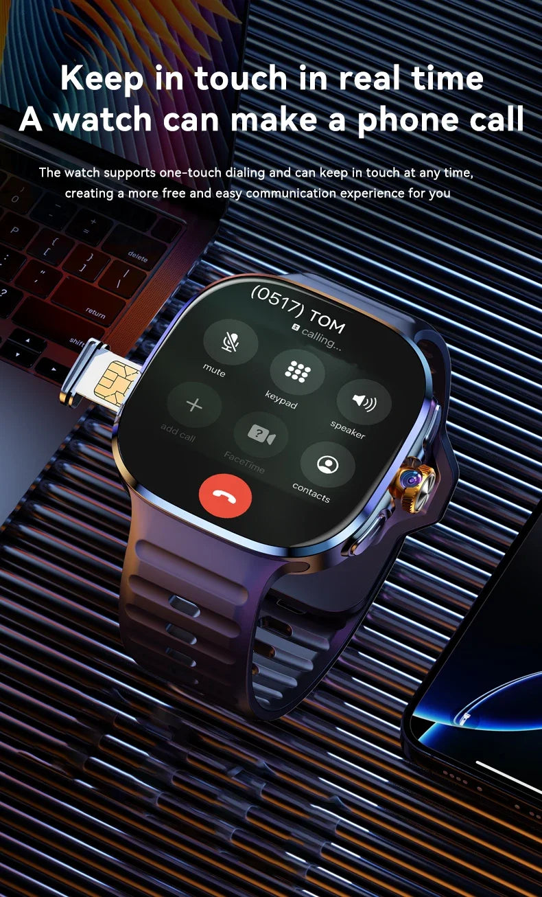 2025 M99 5G Smart Watch: Android 10.0, 9MP Rotary Camera, 256GB Storage, GPS/NFC, 1.95" AMOLED Screen