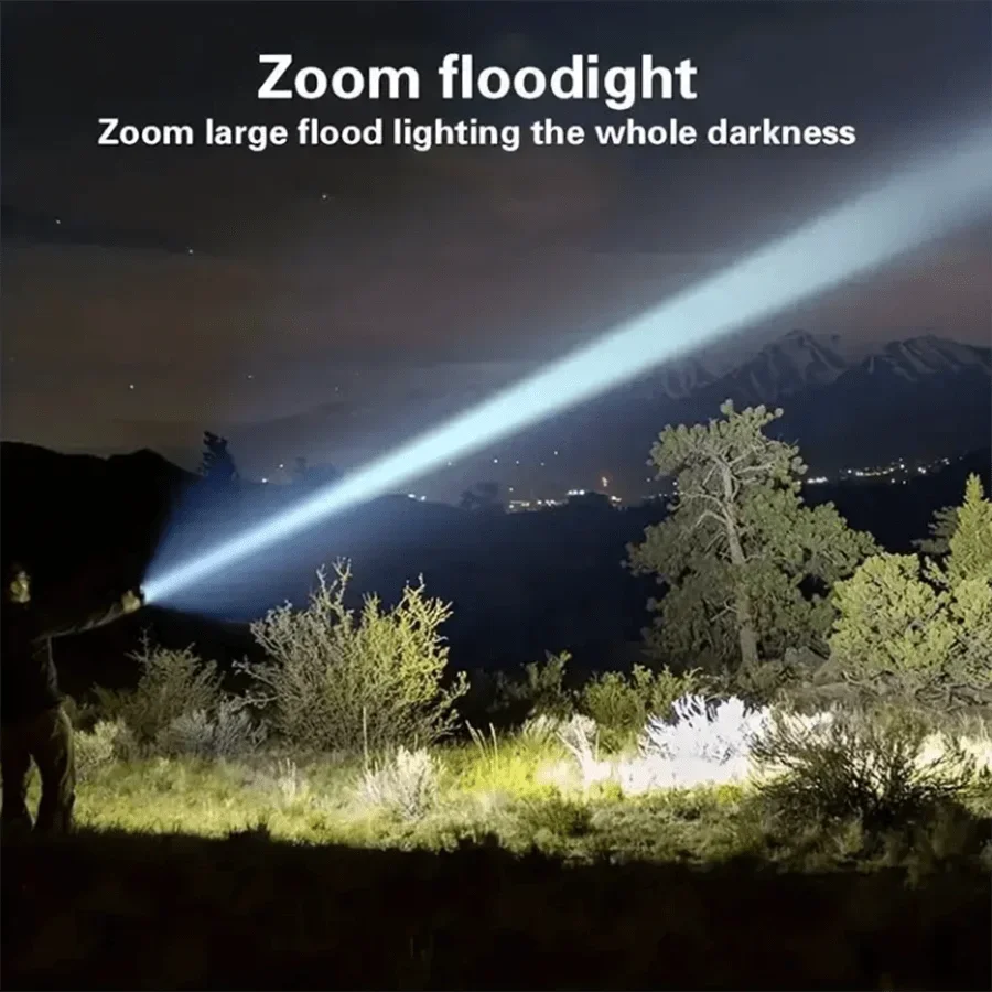 Strong Light Flashlight Charging, Long Endurance, Outdoor Multifunctional Long-range Illumination, Flashlight with Work Light