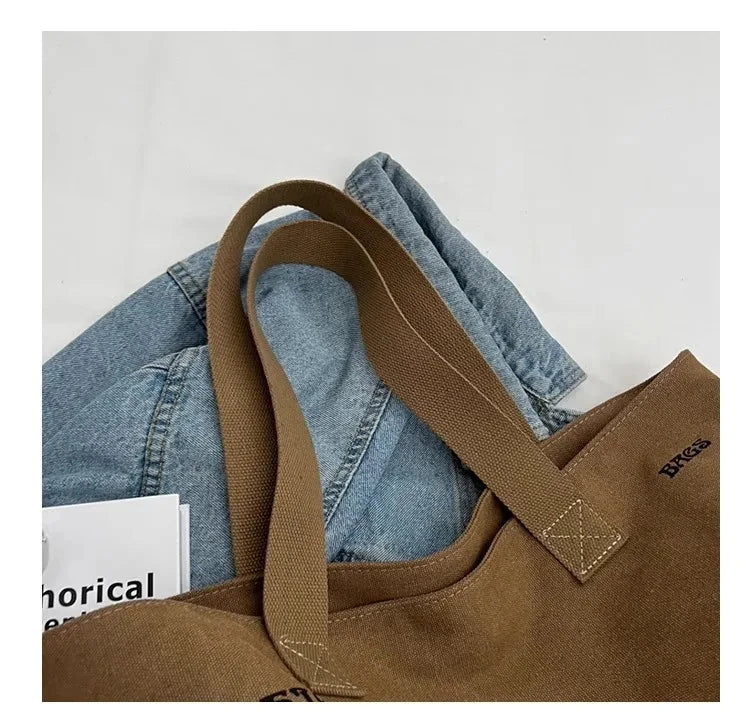 Women's Lady Canvas Tote Bag Fashionable Spacious Durable Shoulder Bag with Zipper Closure and Classic Design Perfect for Work