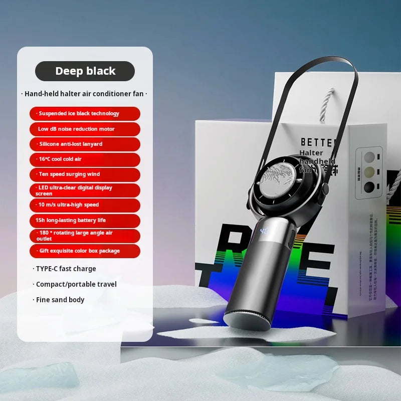 Handheld Fan High Speed Fan Handheld Outdoor Portable Fan Rechargeable Model Digital Life Display Model Strong Wind Long Battery