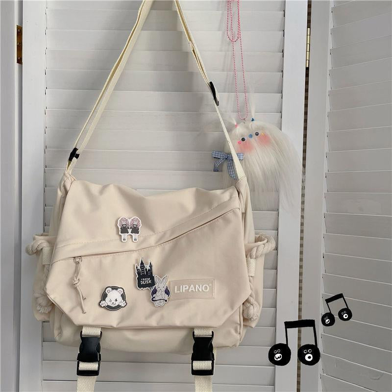 Women's Nylon Handheld One Shoulder Versatile Large Capacity Crossbody Bag Retro Work Travel