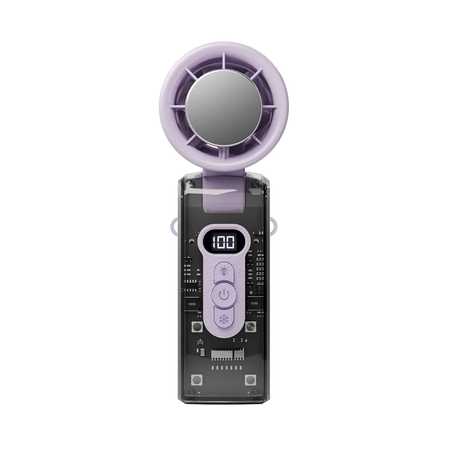 Portable Mini Fan Handheld Fan With Display High Speed Turbo Strong Wind 3600mAh USB Rechargeable Folding Fans For Home Outdoor