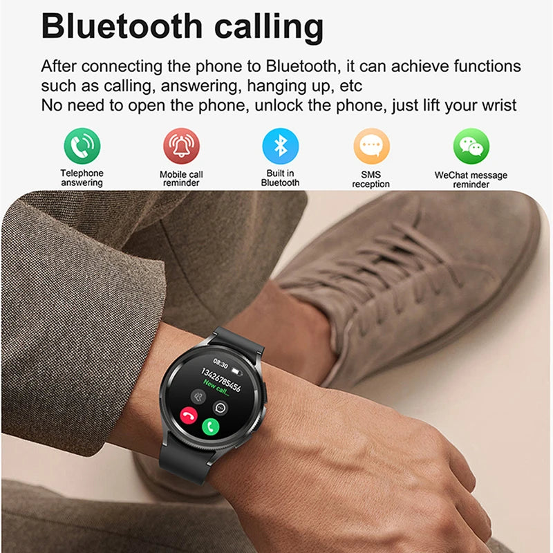 2025 New Watch 6 Classic Smartwatch Men GPS Sports Amoled Screen Heart Rate Waterproof Bluetooth Call Music Smart Watch Women