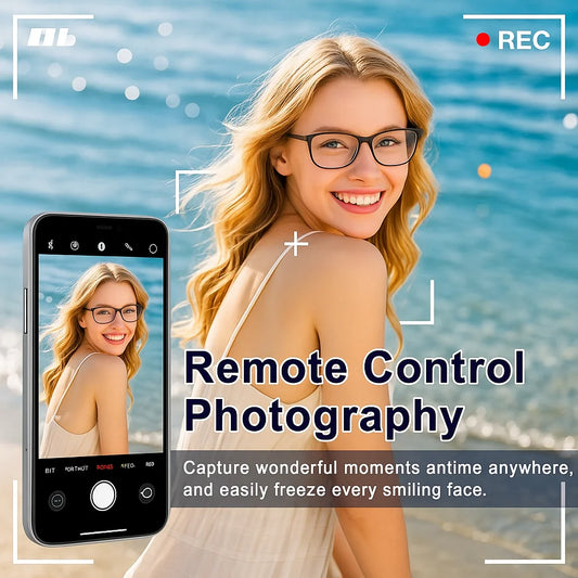 Smart Glasses With AI,Bluetooth Music Glasses With 140+ Translation,Anti-Blue Light Lenses,Camera Glasses For Travel, Meeting