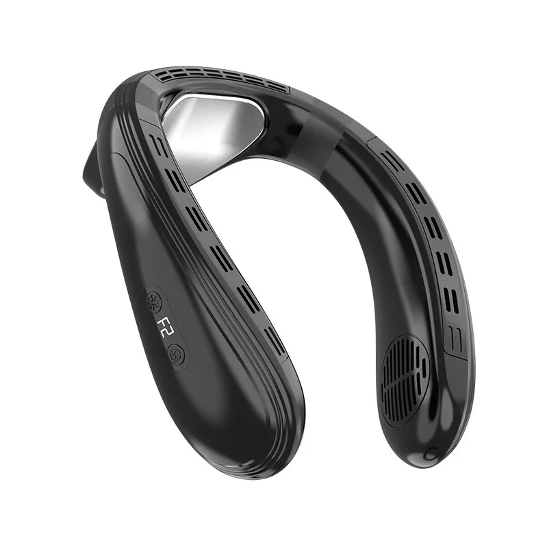 2024 New Neck Air Conditioner Portable Neck Fan Rechargeable Semiconductor Cooling Bladeless Fan Wearable Cooler multi purpose