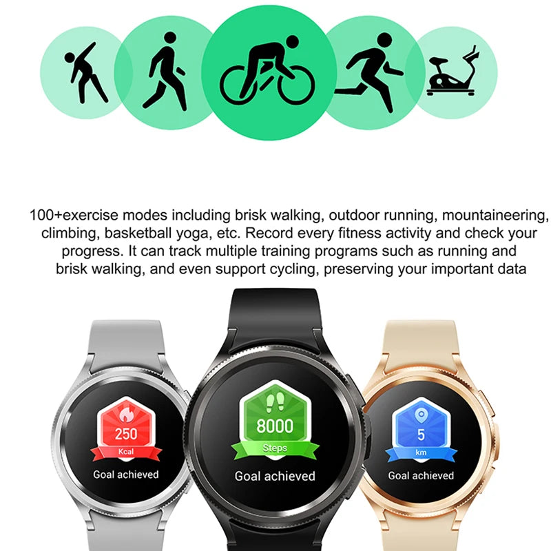 2025 New Watch 6 Classic Smartwatch Men GPS Sports Amoled Screen Heart Rate Waterproof Bluetooth Call Music Smart Watch Women