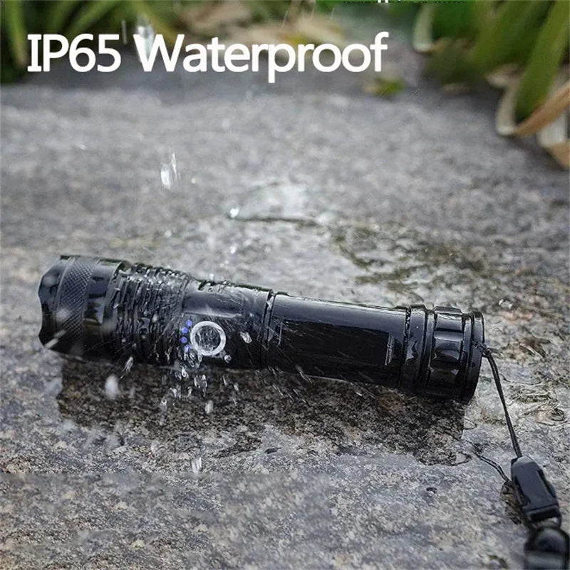 High Power Led Flashlights Long Shot Zoom Super Bright Flashlight Led USB Rechargeable Very Strong Led Flashlight For Camping