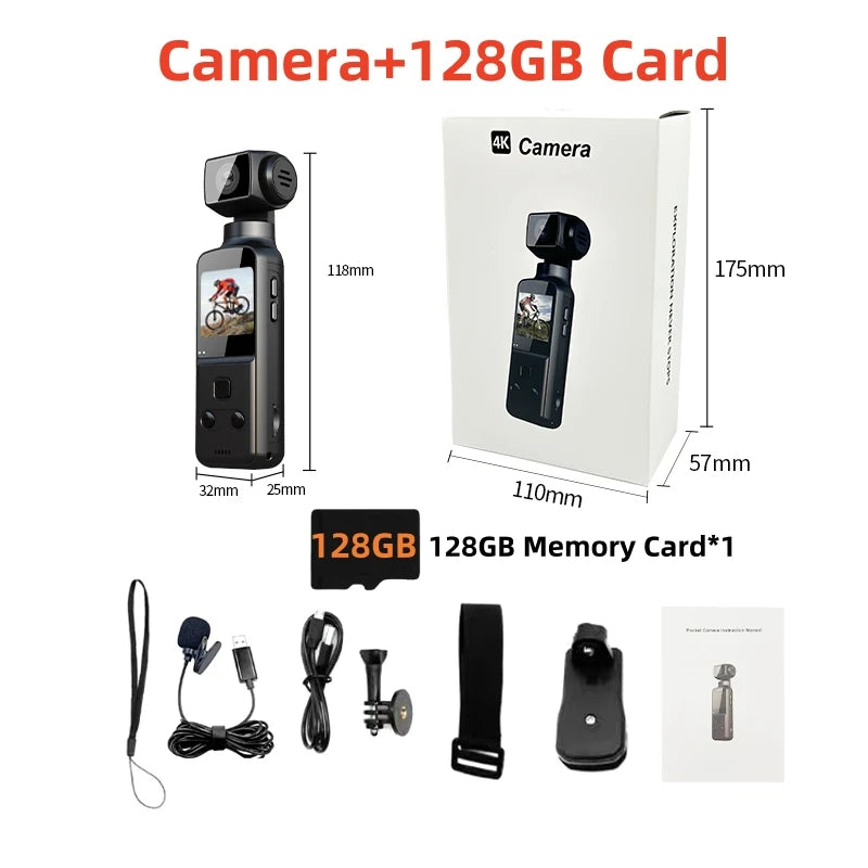 4K Pocket Camera 1080P WiFi Full HD Pocket Camera 270 Rotatable Mini Outdoor Sport DV With Waterproof Case Video Camcorders Gift