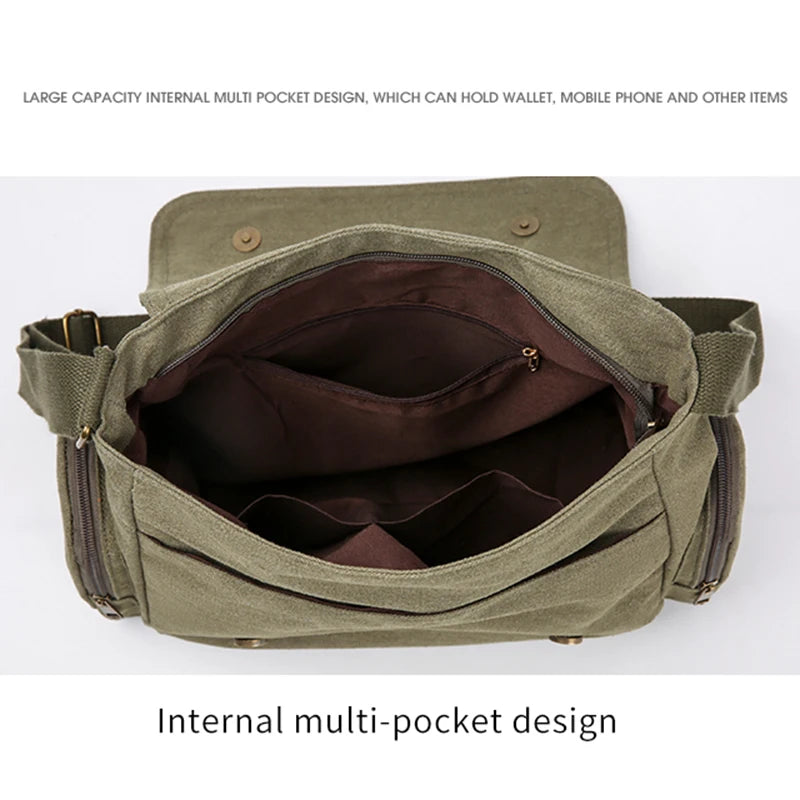Retro Old Women's Bag Green Fresh Pattern Small Shoulder Large Capacity New Fashion Vintage Print Crossbody