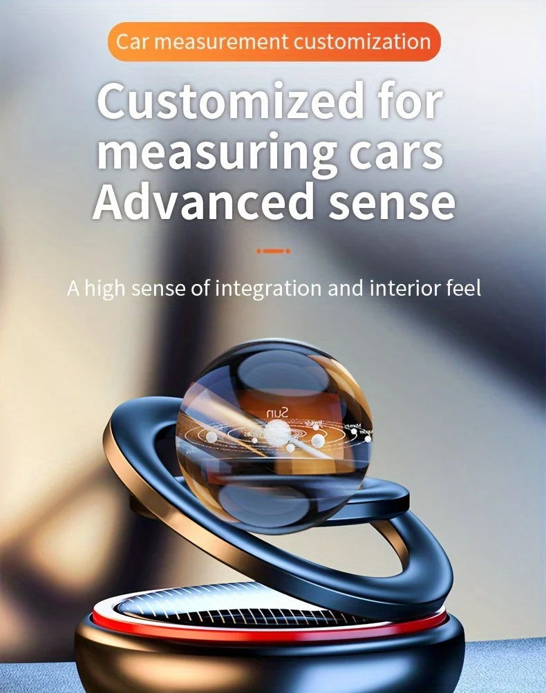 Car Air Freshener Solar Energy Air Purifier for Car Interior Autorotation Decoration Perfume Diffuser Interplanetary Suspension