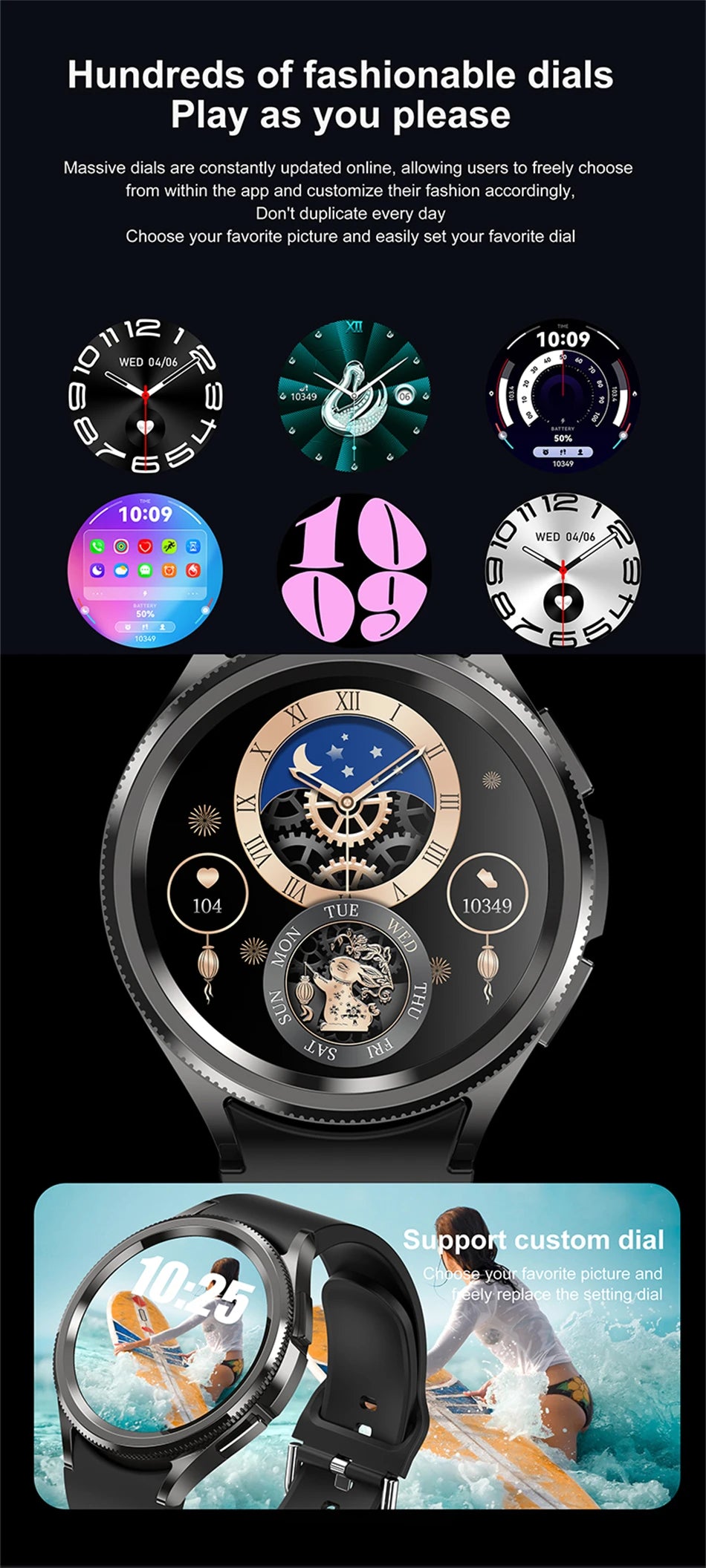 2025 New Watch 6 Classic Smartwatch Men GPS Sports Amoled Screen Heart Rate Waterproof Bluetooth Call Music Smart Watch Women
