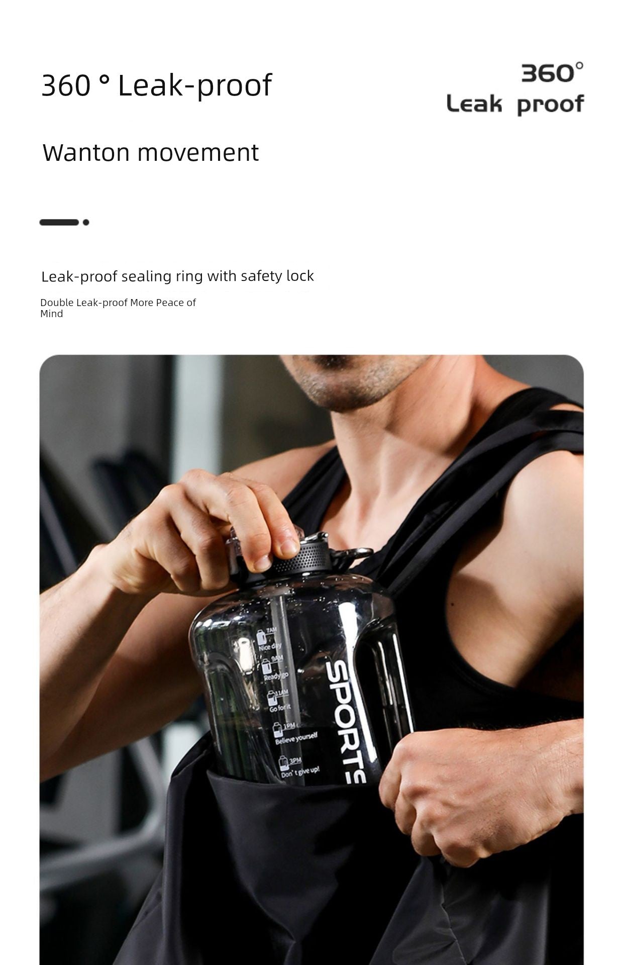 Tritan 5Liter T Barrels Large Large-Capacity Water Cup Sports Water Kettle Outdoor Portable High Temperature Resistant Tea Cup for Boys