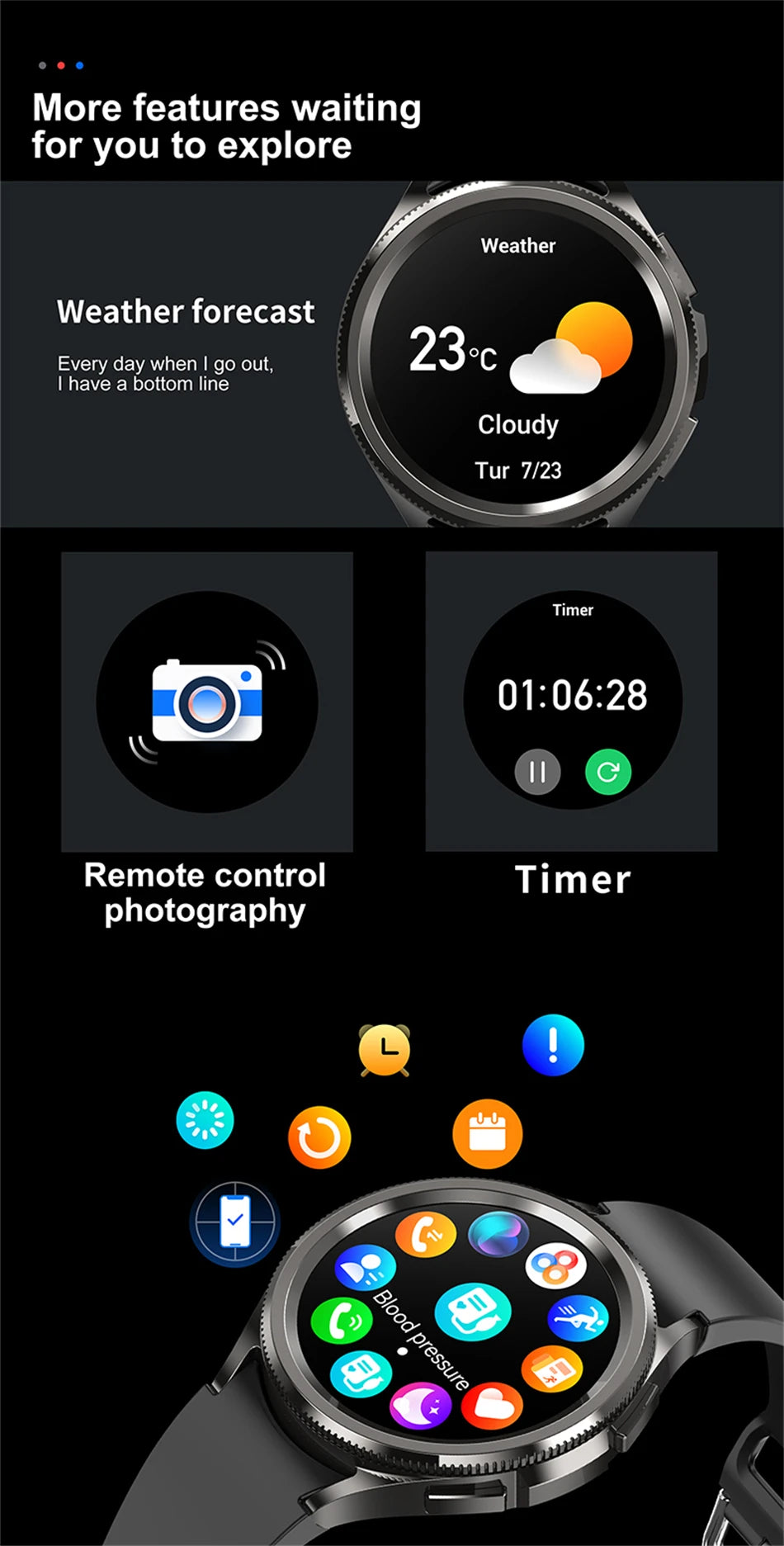 2025 New Watch 6 Classic Smartwatch Men GPS Sports Amoled Screen Heart Rate Waterproof Bluetooth Call Music Smart Watch Women