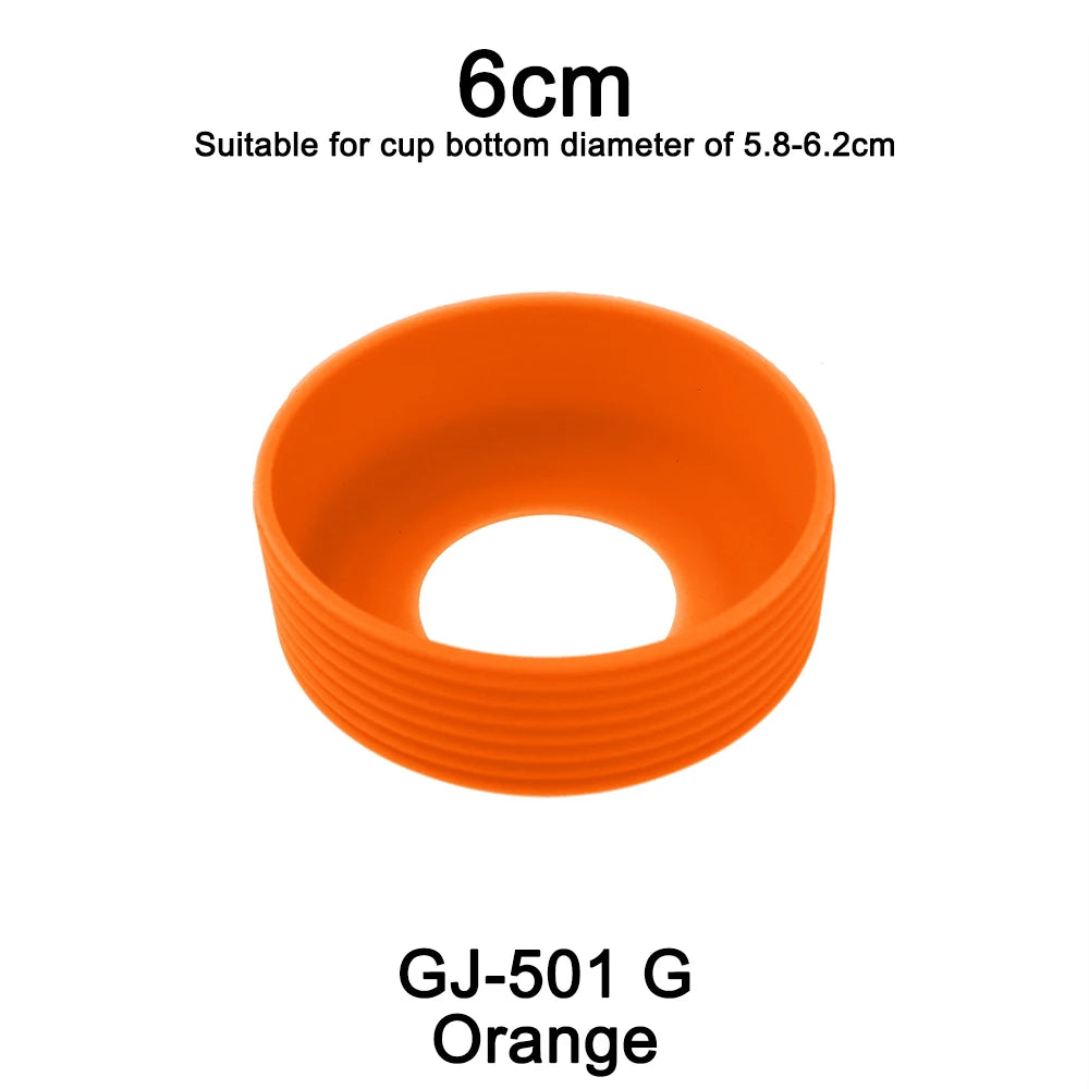 6cm 15 Colour Threaded Soft Silicone Cup Bottom Cover Wear Resistant Ring Sleeve Sheath Anti Slip Good Toughness