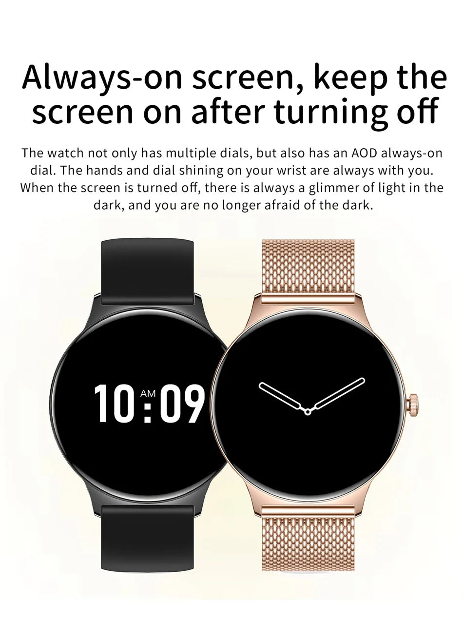 New Ultra Thin Smart Watch Women Screen Always Display Time Sports Bracelet Bluetooth Call Fashion Smartwatch