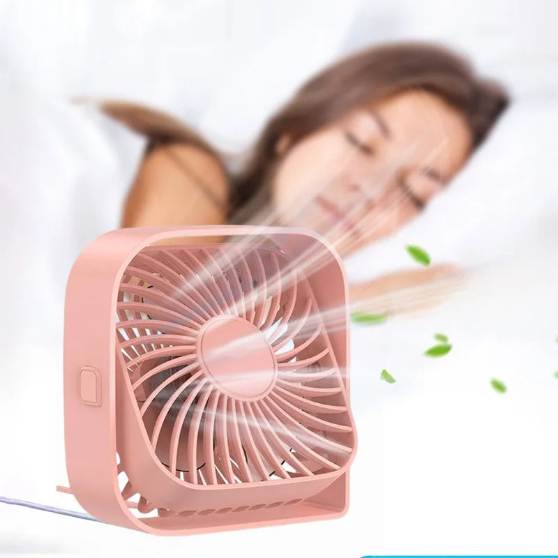 Mini Desktop Fan Battery-Free Quiet USB Powered Office Desk Fan Small Portable Plastic Electric Fan for Home And Office Use