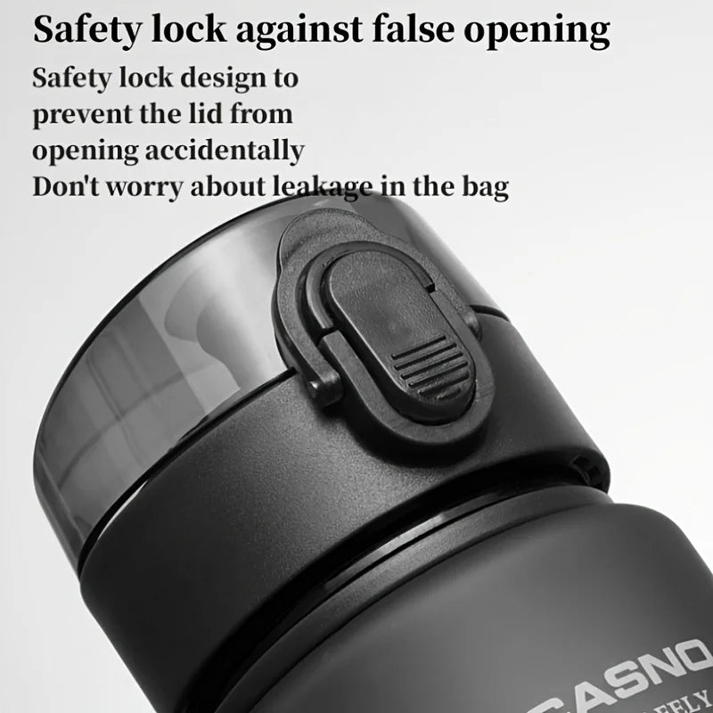 Durable water bottle with bounce cover, suitable for outdoor sports-very suitable for cycling, camping and running
