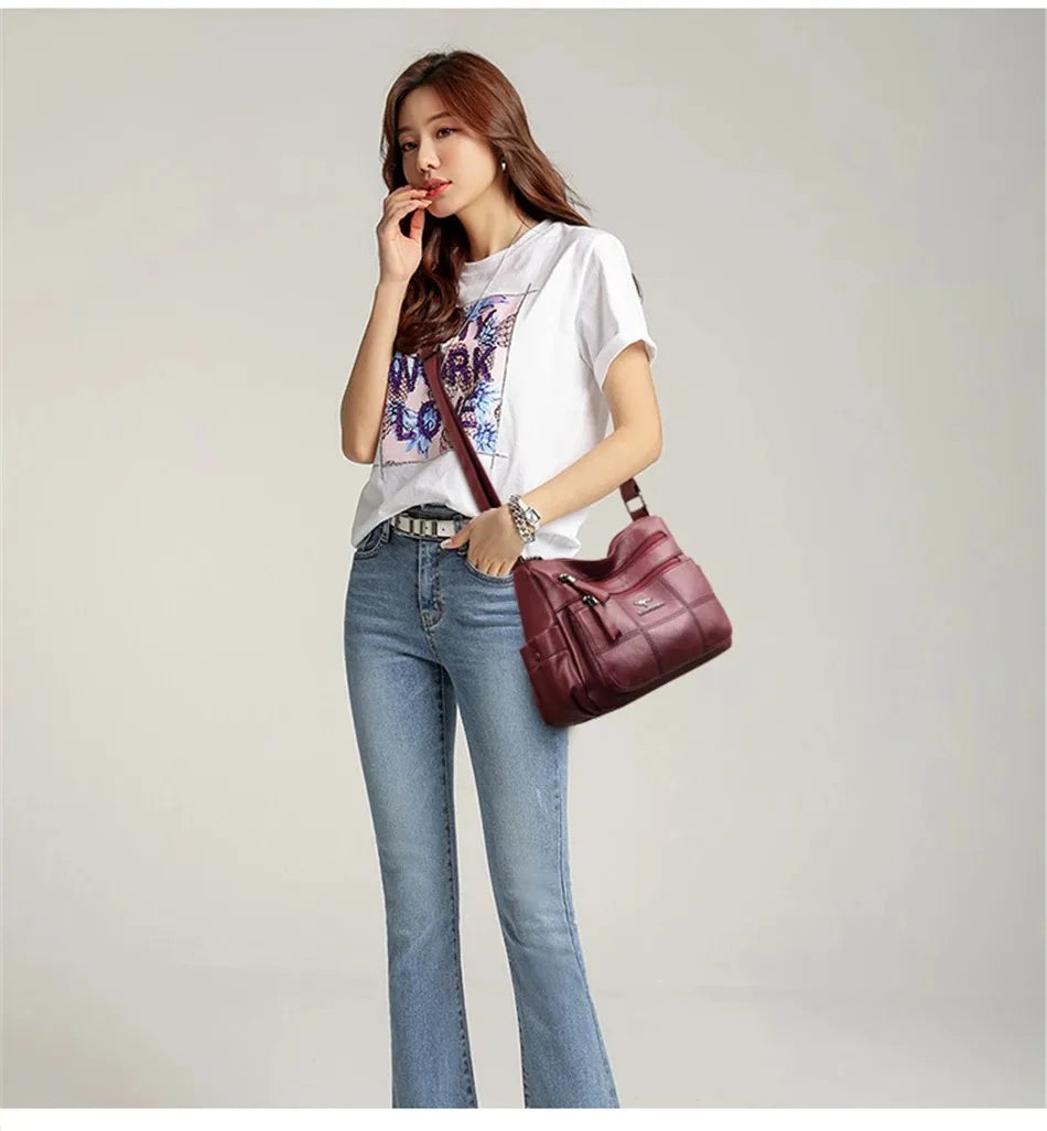 Genuine Brand PU Leather Sac Luxury Handbags Women Bags Designer Shoulder Crossbody Hand Bags for Women Purses and Handbags