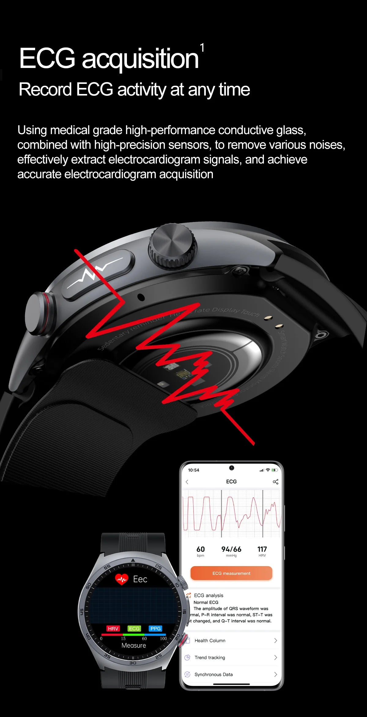 Airbag Smart Watch 2025 New Health watch men Air pump True Accurately Blood Pressure watches Uric Acid Blood Lipids