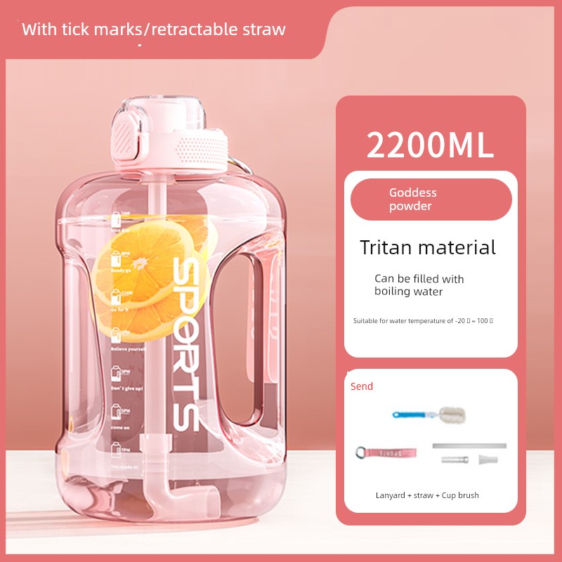 Tritan 5Liter T Barrels Large Large-Capacity Water Cup Sports Water Kettle Outdoor Portable High Temperature Resistant Tea Cup for Boys