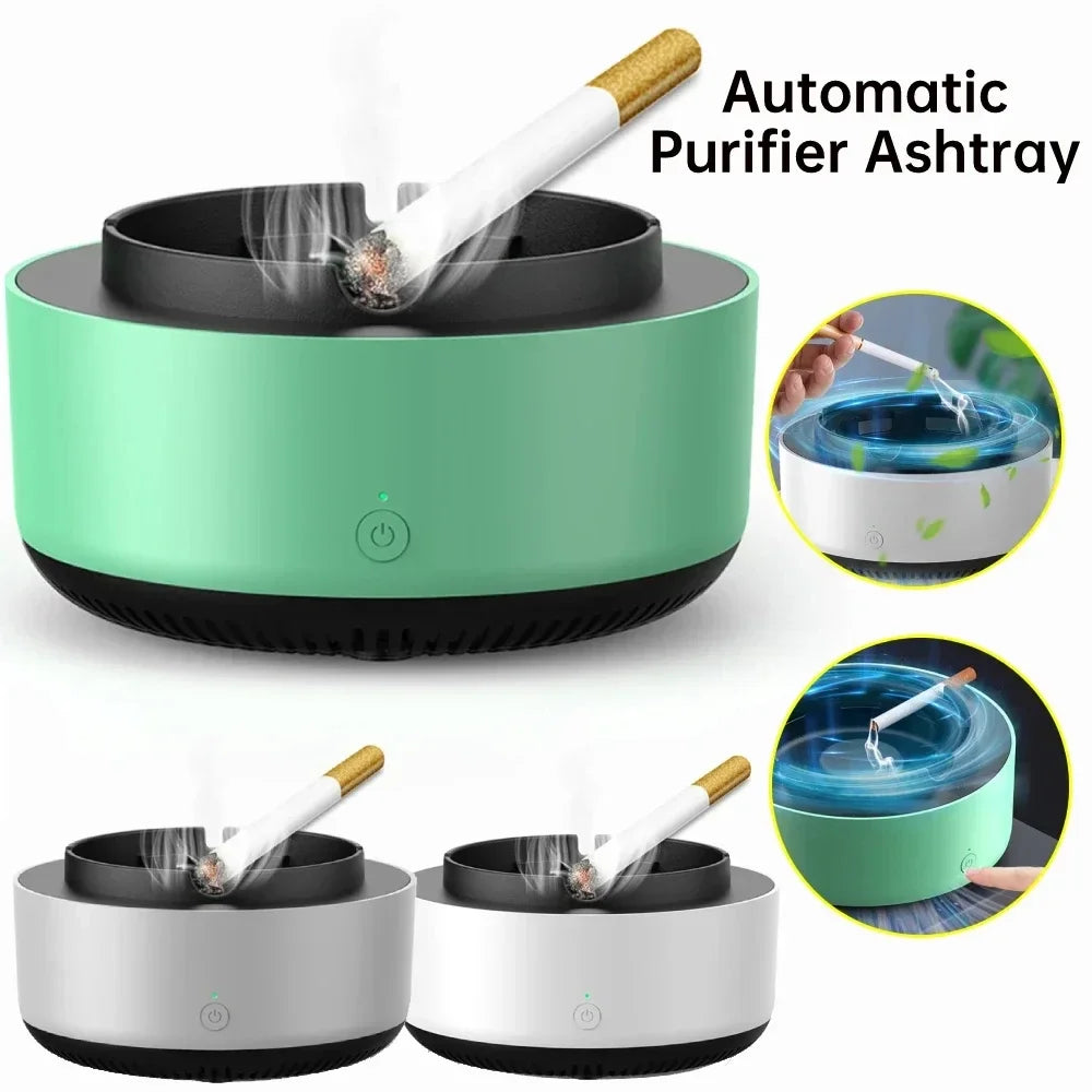 Portable Smokeless Ashtray Air Purifier Multi Filtration Removes Smoke Odor for Home Office Car Passive Smoking Protection