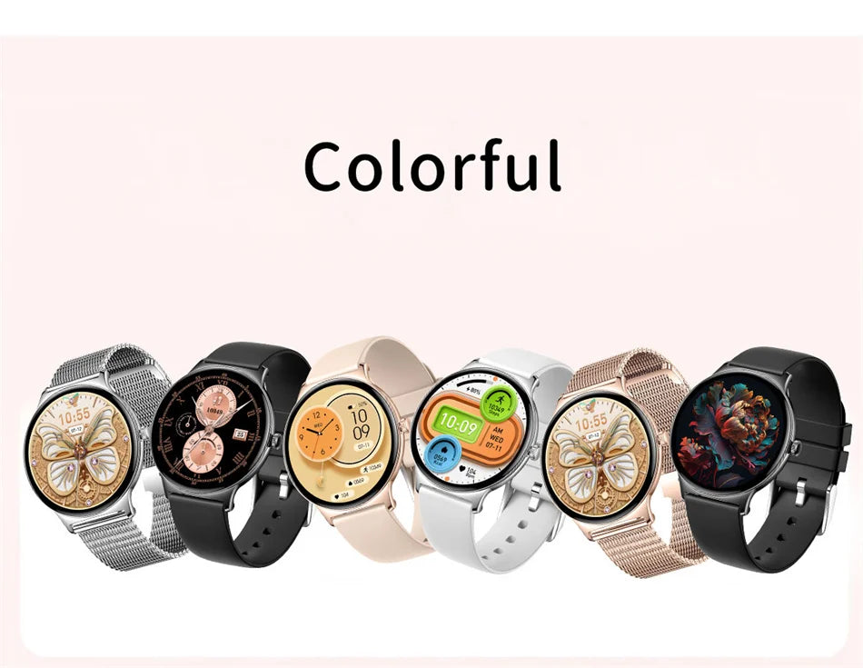 New Ultra Thin Smart Watch Women Screen Always Display Time Sports Bracelet Bluetooth Call Fashion Smartwatch