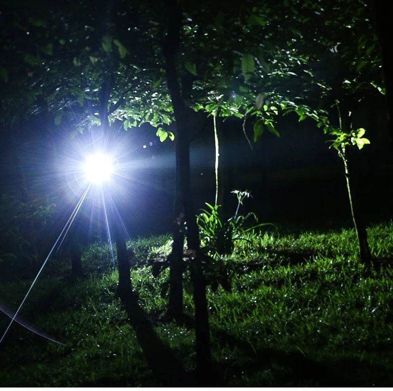 Powerful LED Induction Headlamp USB/DC Rechargeable Headlight Aluminium Alloy Outdoor Waterproof Head Lamp High Lumen Head Torch