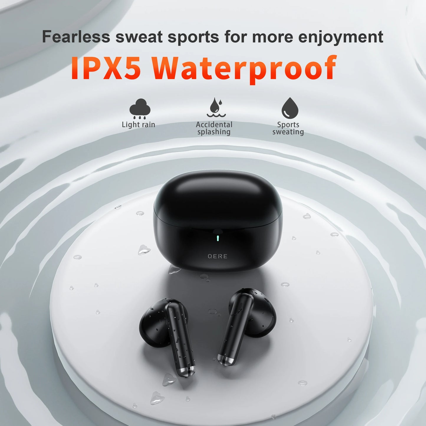 Bluetooth Wireless Headphones,QERE E28,NEW TWS 5.3,HD Microphone,HIFI Earphones,13m Driver,60ms Low Latency,4 Mics+ENC Call