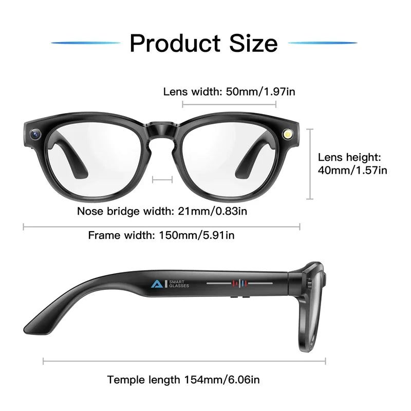 Xiaomi GS380 Smart Glasses With Camera 200W Pixels Auto Colour Change Lens Bluetooth Glasses Listen to music Shooting Sunglasses