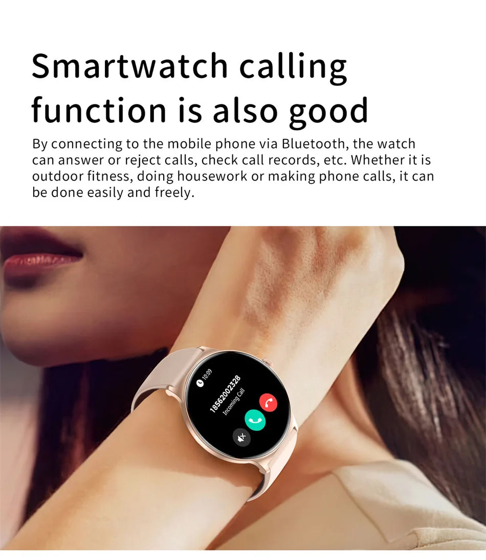 New Ultra Thin Smart Watch Women Screen Always Display Time Sports Bracelet Bluetooth Call Fashion Smartwatch