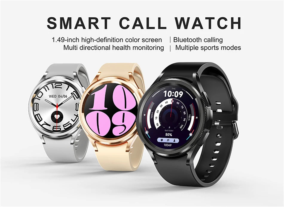 2025 New Watch 6 Classic Smartwatch Men GPS Sports Amoled Screen Heart Rate Waterproof Bluetooth Call Music Smart Watch Women