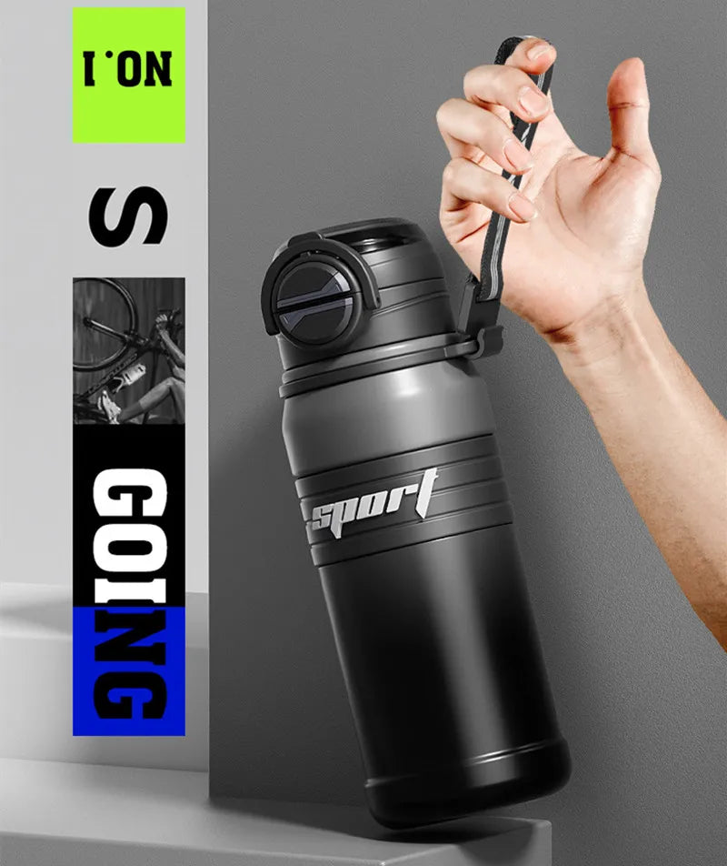 680ml Double Stainless Steel Sport Vacuum Flask With Straw Coffee Tea Thermos Mug Gym Fitness Thermal Bottle Travel Tumbler