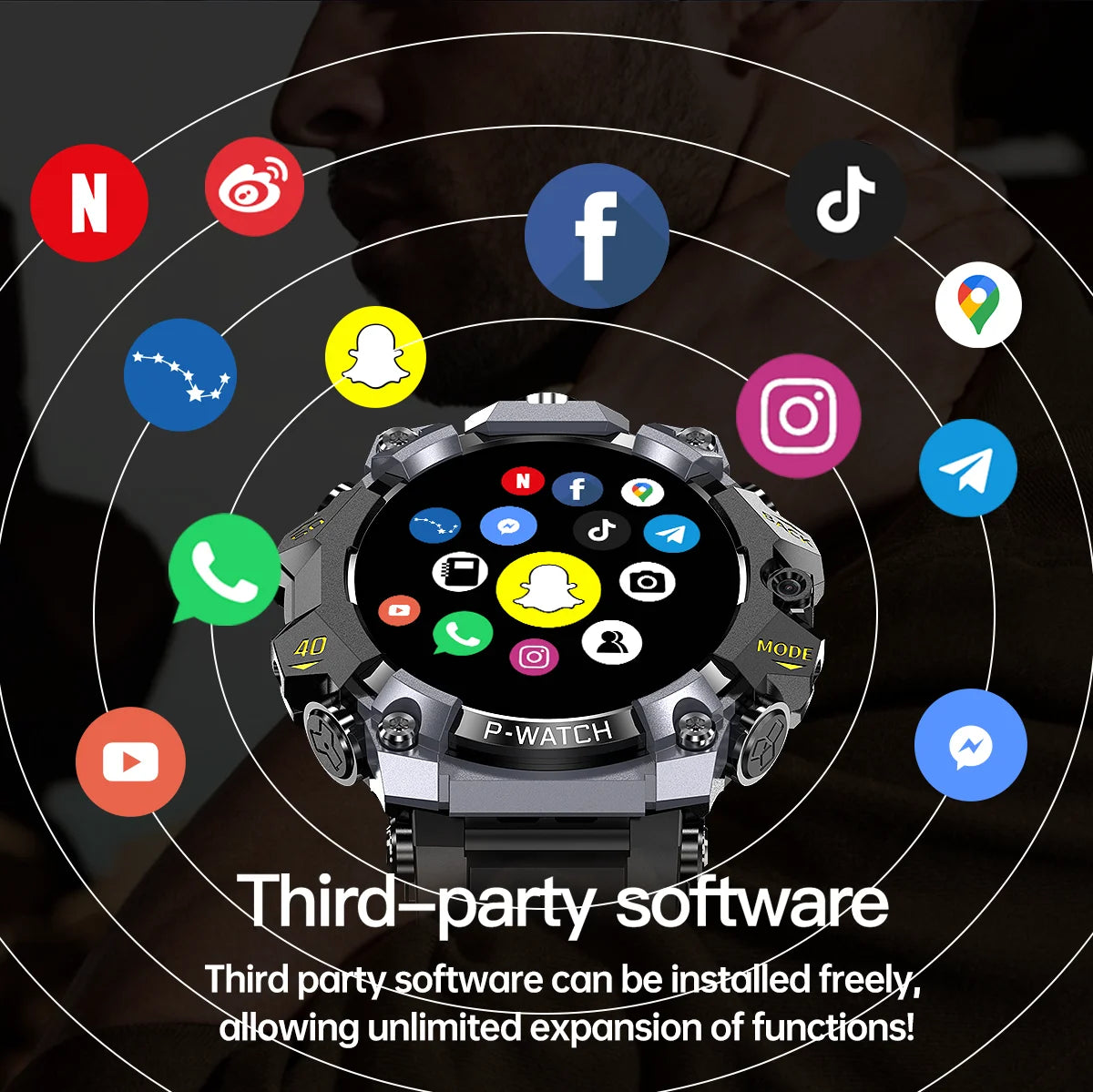 Q668 Smart Watch Android 4G LTE Smartwatch Men IP68 waterproof 800W Dual Camera Amoled GPS WIFI Multi sport mode Download Apps