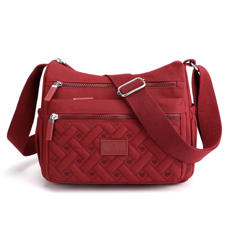 Ladies' Shoulder Bag - Adjustable Shoulder Strap, Zipper Closure