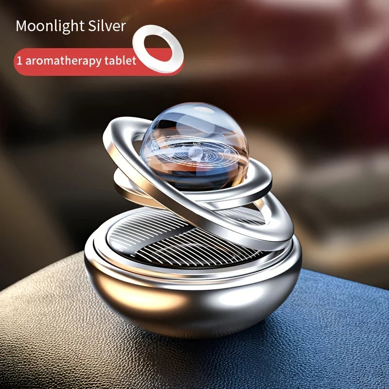 Car Air Freshener Solar Energy Air Purifier for Car Interior Autorotation Decoration Perfume Diffuser Interplanetary Suspension
