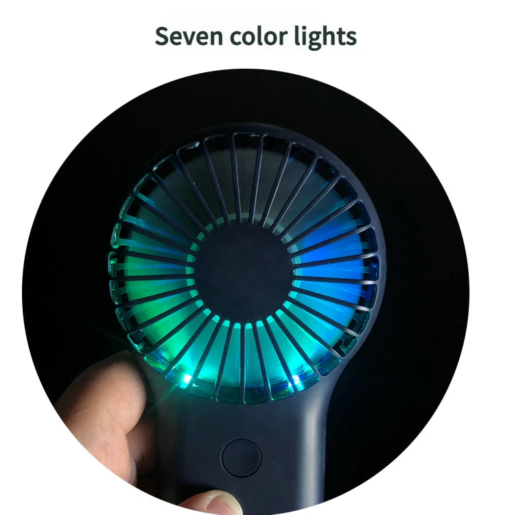 New handheld mini fan, silent high wind USB charging, outdoor hiking, creative gift for graduation season
