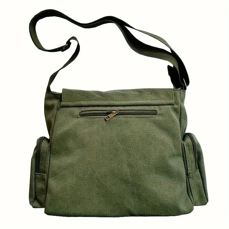 Retro Old Women's Bag Green Fresh Pattern Small Shoulder Large Capacity New Fashion Vintage Print Crossbody