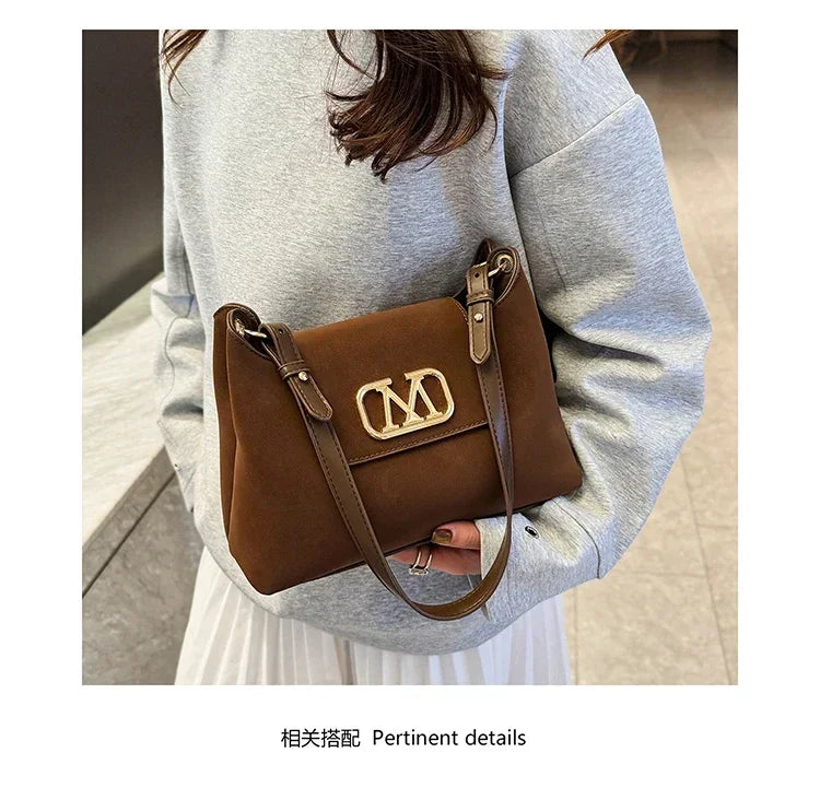 High-Quality Leather Shoulder Bag for Ladies, Women's Handbag by Famous Designer, Popular Classic Tote Elegant Style
